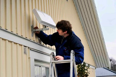 Montering af parabolantenne